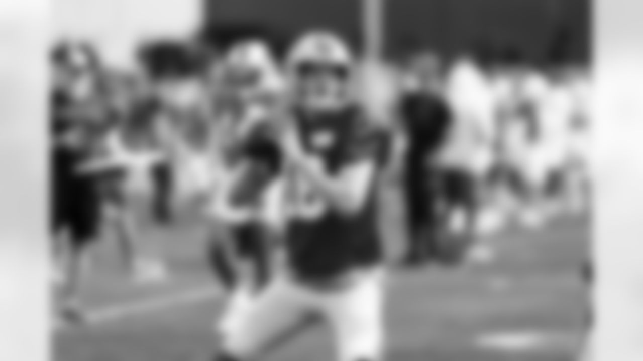 Detroit Lions quarterback Jared Goff (16) during training camp at the Meijer Performance Center on Aug. 13, 2025 in Allen Park, Mich. (Jeff Nguyen/Detroit Lions)