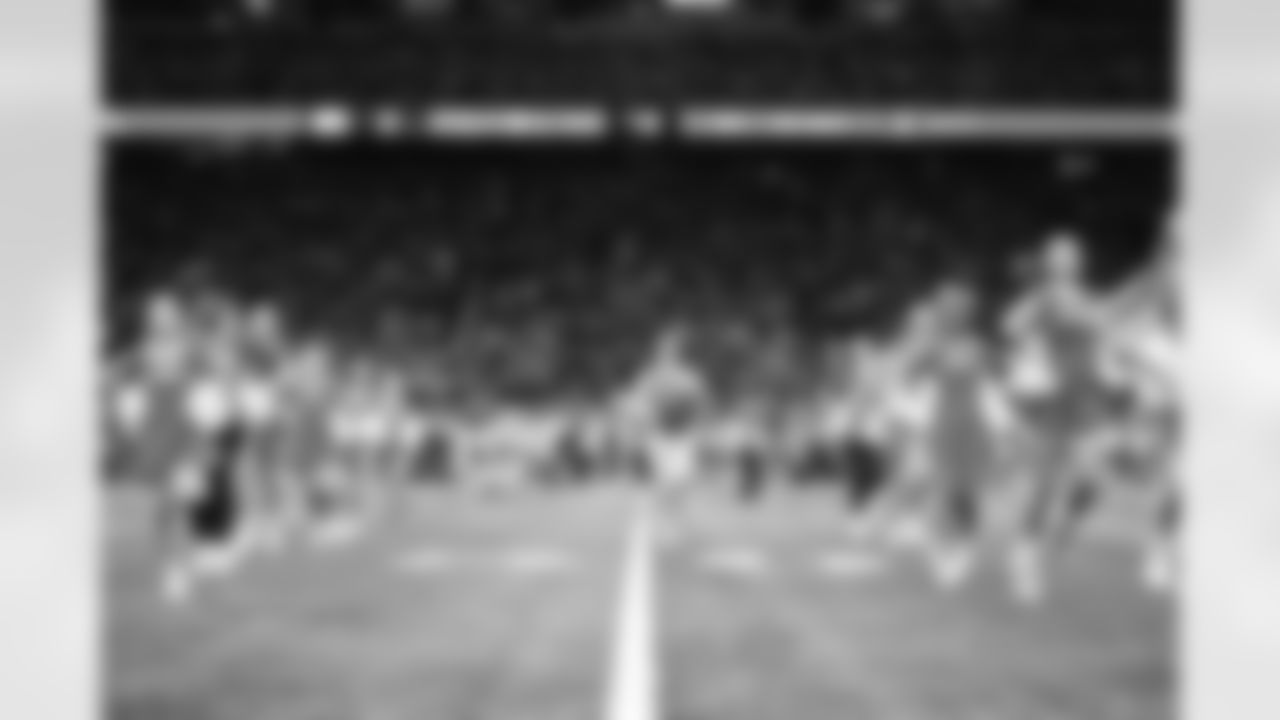 Detroit Lions Junior Cheer Clinic performs at halftime during an NFL football game against the Pittsburgh Steelers on Sunday, Dec. 21, 2025 in Detroit. (Jeff Nguyen/Detroit Lions via AP)