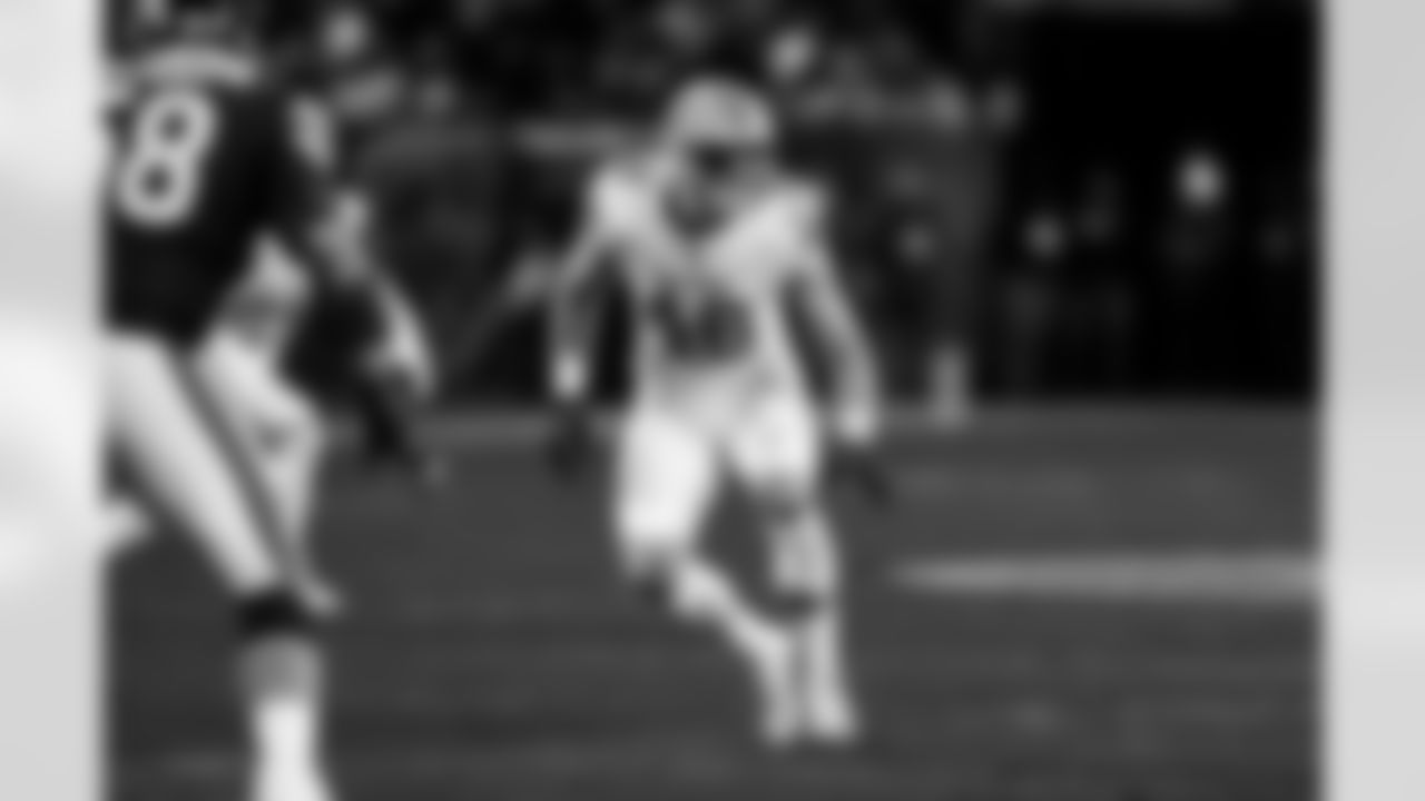 Detroit Lions linebacker Jack Campbell (46) during an NFL football game against the Chicago Bears on Sunday, Jan. 4, 2026 in Chicago. (Jeff Nguyen/Detroit Lions via AP)