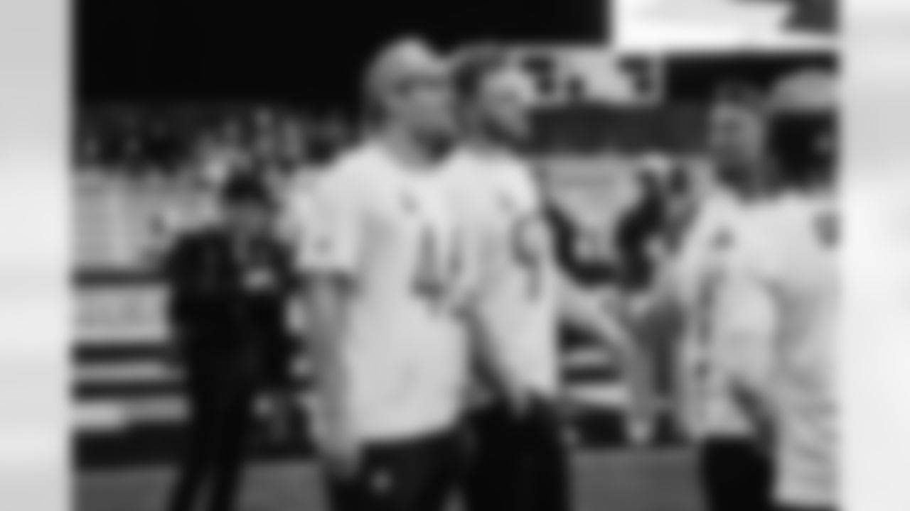 Detroit Lions linebacker Jack Campbell (46) and Detroit Lions edge rusher Aidan Hutchinson (97) at Pro Bowl Games practice on Feb. 1, 2026 in San Francisco, California. (Stuart Zaas/Detroit Lions)