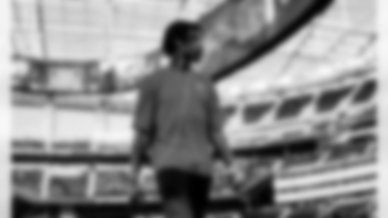 Detroit Lions wide receiver Jameson Williams (1) before an NFL football game against the Los Angeles Rams on Sunday, Dec. 14, 2025 in Inglewood, Calif. (Jeff Nguyen/Detroit Lions via AP)