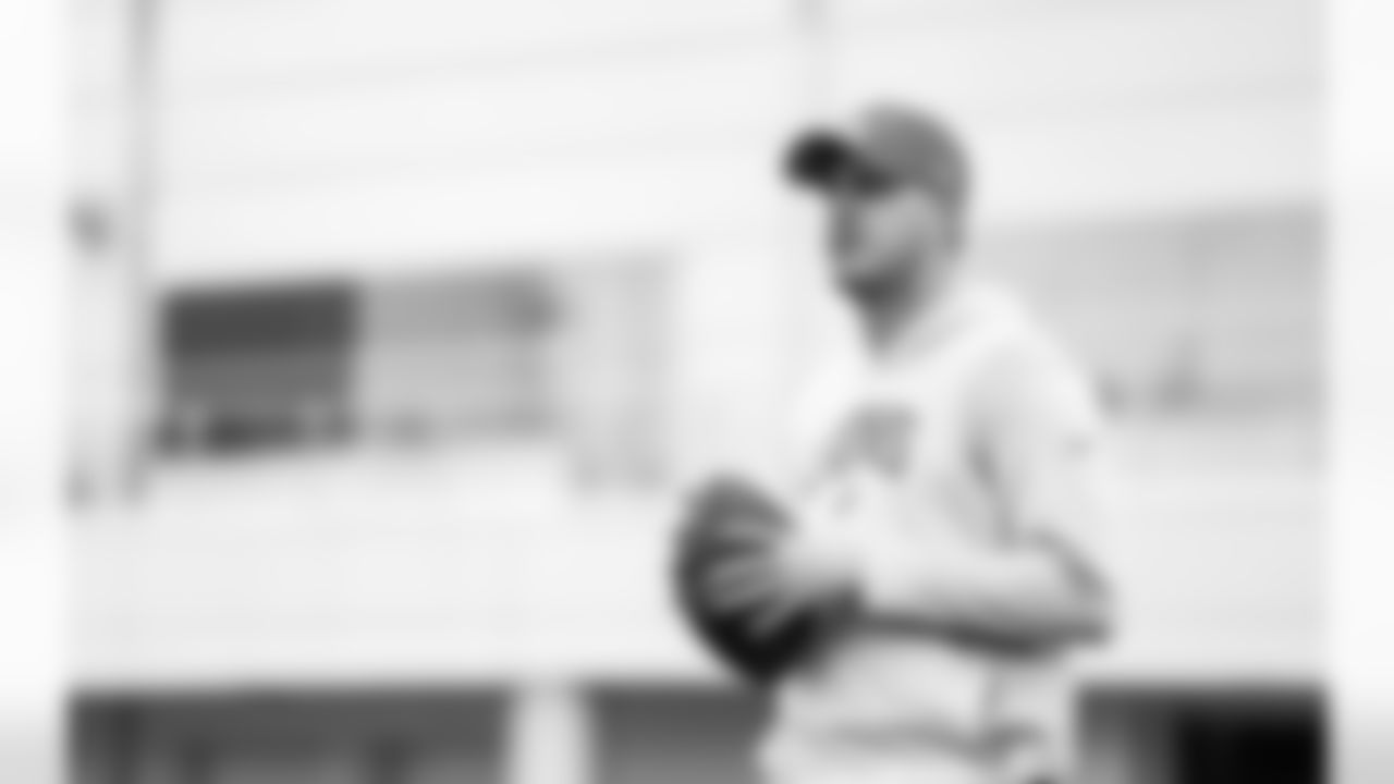 Detroit Lions quarterback Jared Goff (16) during offseason workouts at the Meijer Performance Center on May 20, 2025 in Allen Park, Mich. (Jeff Nguyen/Detroit Lions)