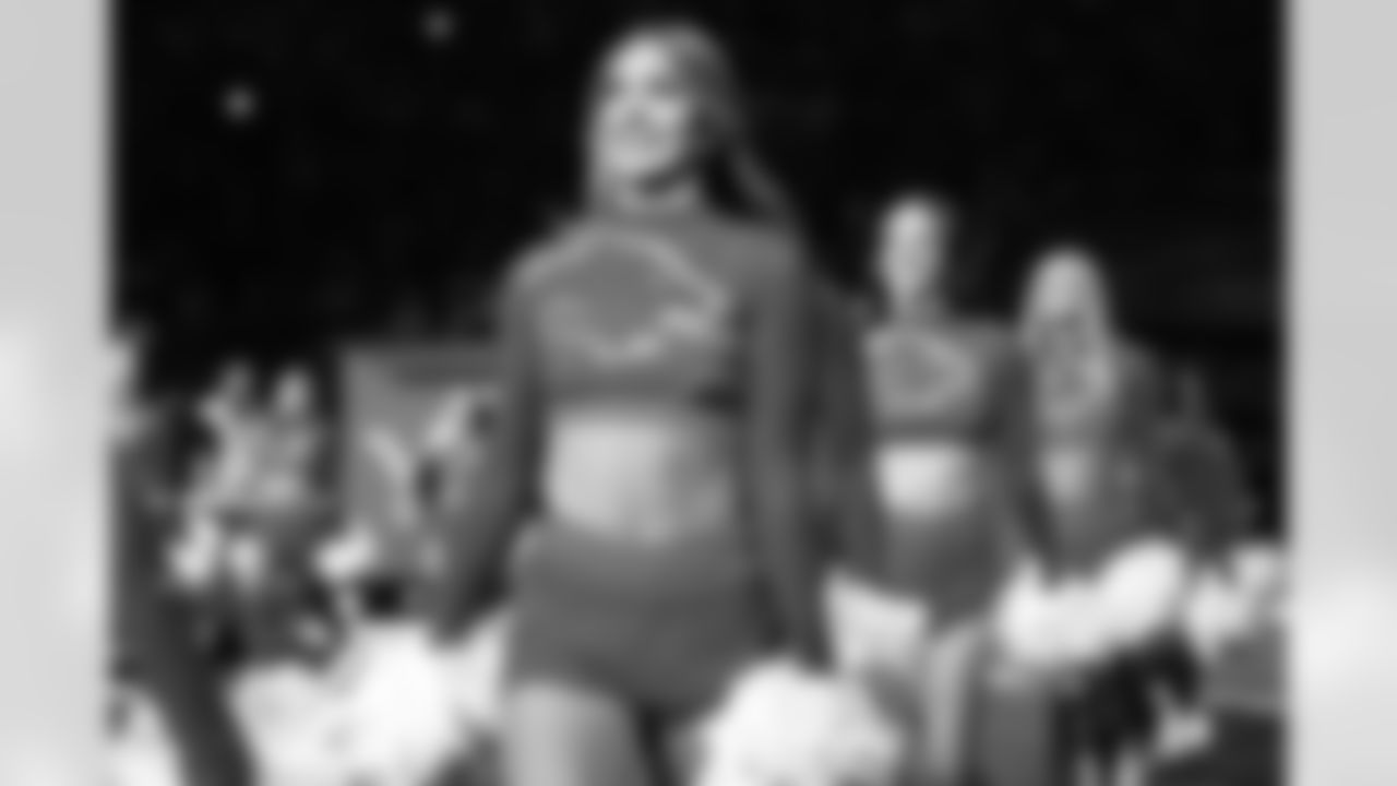 Detroit Lions Cheerleaders perform before an NFL football game against the Miami Dolphins on Saturday, Aug. 16, 2025 in Detroit. (Mike Ferdinande/Detroit Lions)