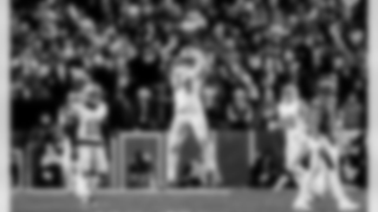 Detroit Lions linebacker Alex Anzalone (34) during an NFL football game against the Philadelphia Eagles on Sunday, Nov. 16, 2025 in Philadelphia. (Jeff Nguyen/Detroit Lions via AP)