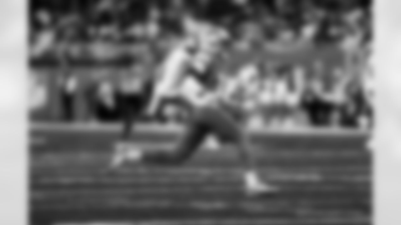 Detroit Lions wide receiver Dominic Lovett (19) during an NFL football game against the Minnesota Vikings on Sunday, Nov. 2, 2025 in Detroit. (Jeff Nguyen/Detroit Lions via AP)