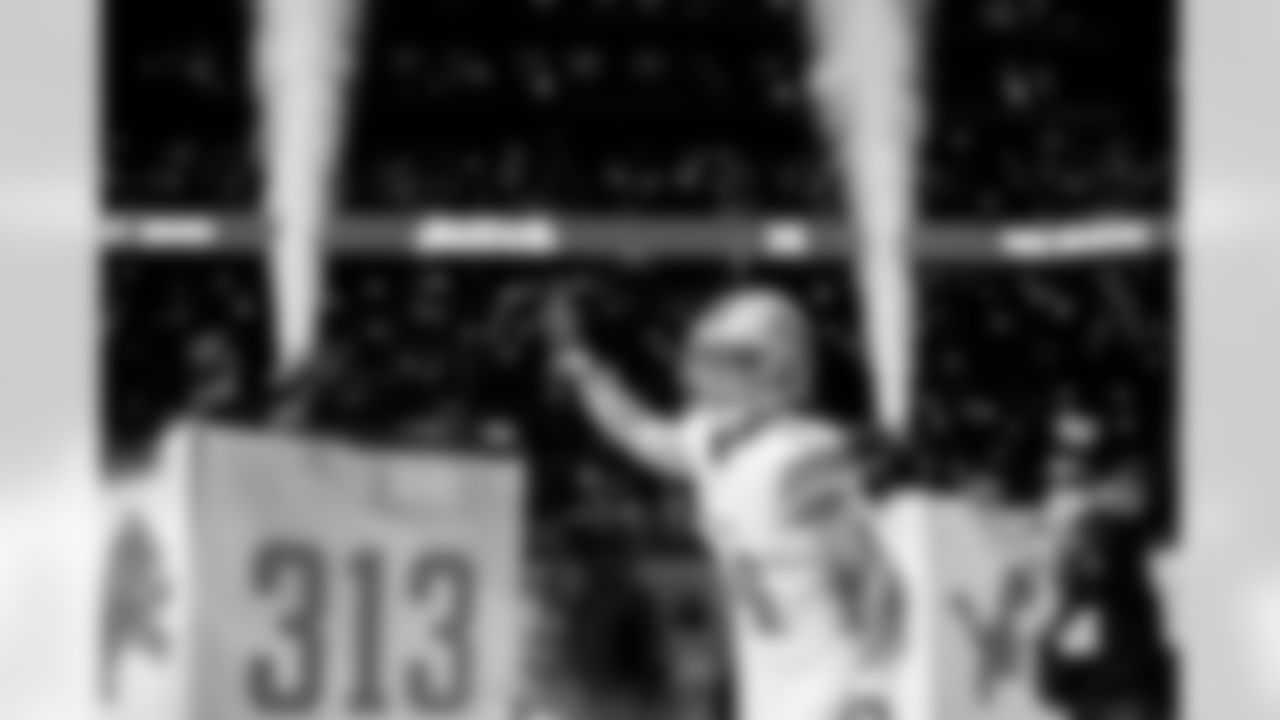 Detroit Lions wide receiver Amon-Ra St. Brown (14) before an NFL football game against the Dallas Cowboys on Thursday, Dec. 4, 2025 in Detroit. (Jeff Nguyen/Detroit Lions via AP)