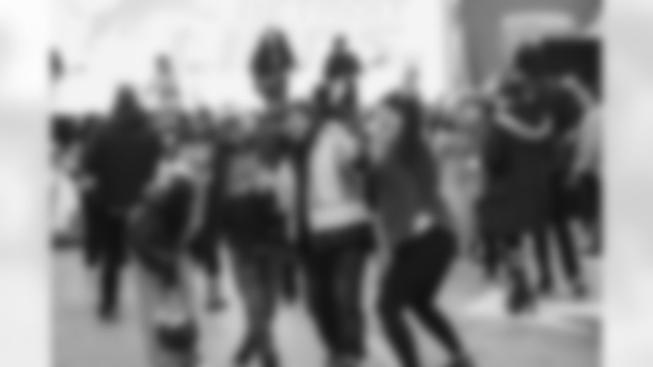 Fans attend a Thanksgiving game watch party on Thursday, Nov. 27, 2025 in Windsor, Canada. (Paul Shrek/Detroit Lions via AP)