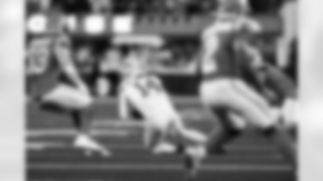 Detroit Lions wide receiver Amon-Ra St. Brown (14) during an NFL football game against the Los Angeles Rams on Sunday, Dec. 14, 2025 in Inglewood, Calif. (Jeff Nguyen/Detroit Lions via AP)