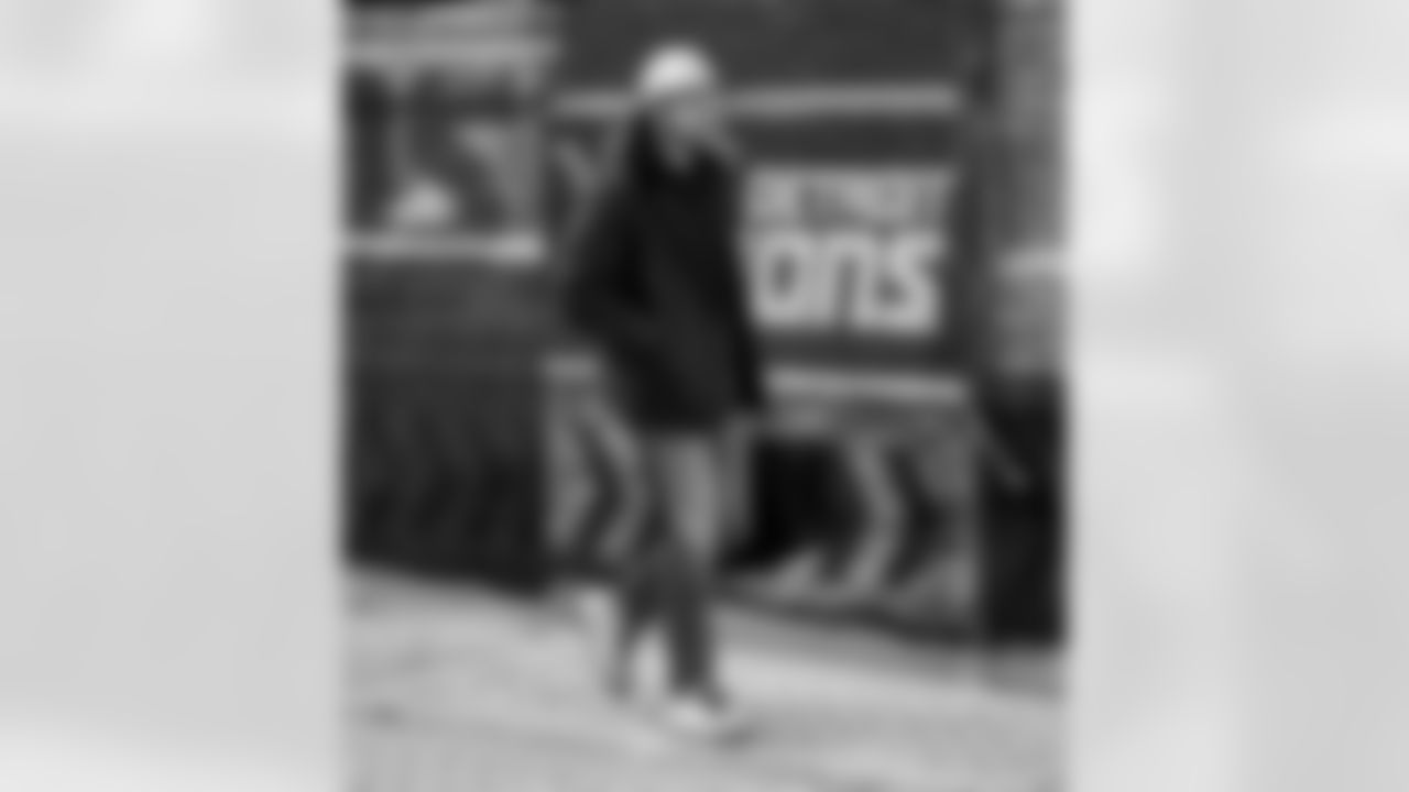 Detroit Lions punter Jack Fox (3) arrives to an NFL football game against the Dallas Cowboys on Thursday, Dec. 4, 2025 in Detroit. (Jeff Nguyen/Detroit Lions via AP)