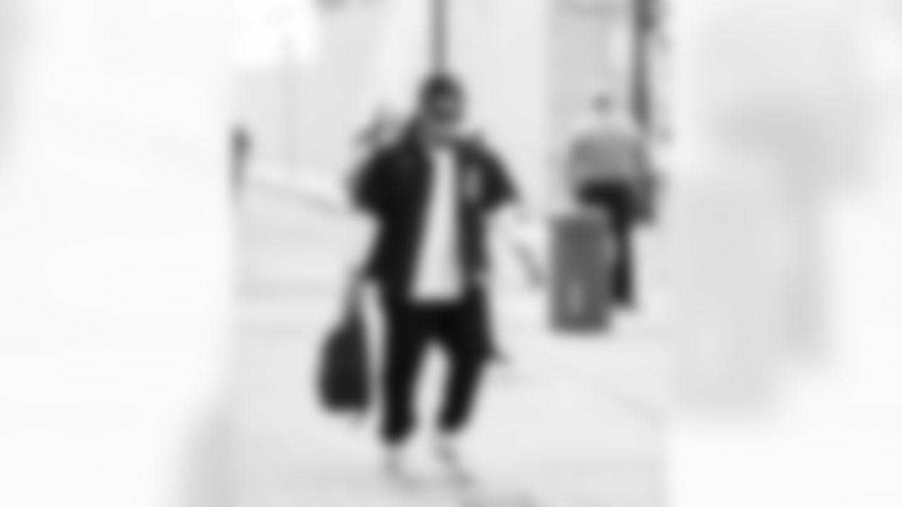 Detroit Lions defensive lineman Roy Lopez (51) arrives to an NFL football game against the Cleveland Browns on Sunday, Sept. 28, 2025 in Detroit. (Jeff Nguyen/Detroit Lions via AP)