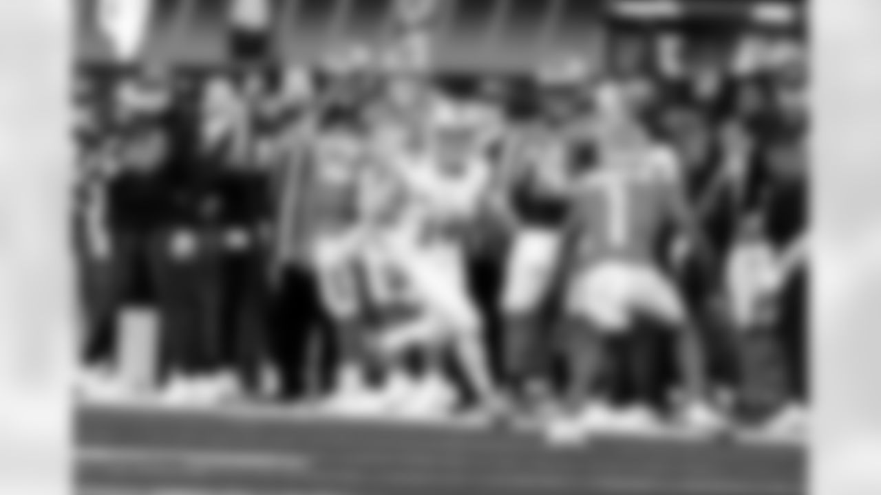 Detroit Lions wide receiver Amon-Ra St. Brown (14) during an NFL football game against the Los Angeles Rams on Sunday, Dec. 14, 2025 in Inglewood, Calif. (Jeff Nguyen/Detroit Lions via AP)