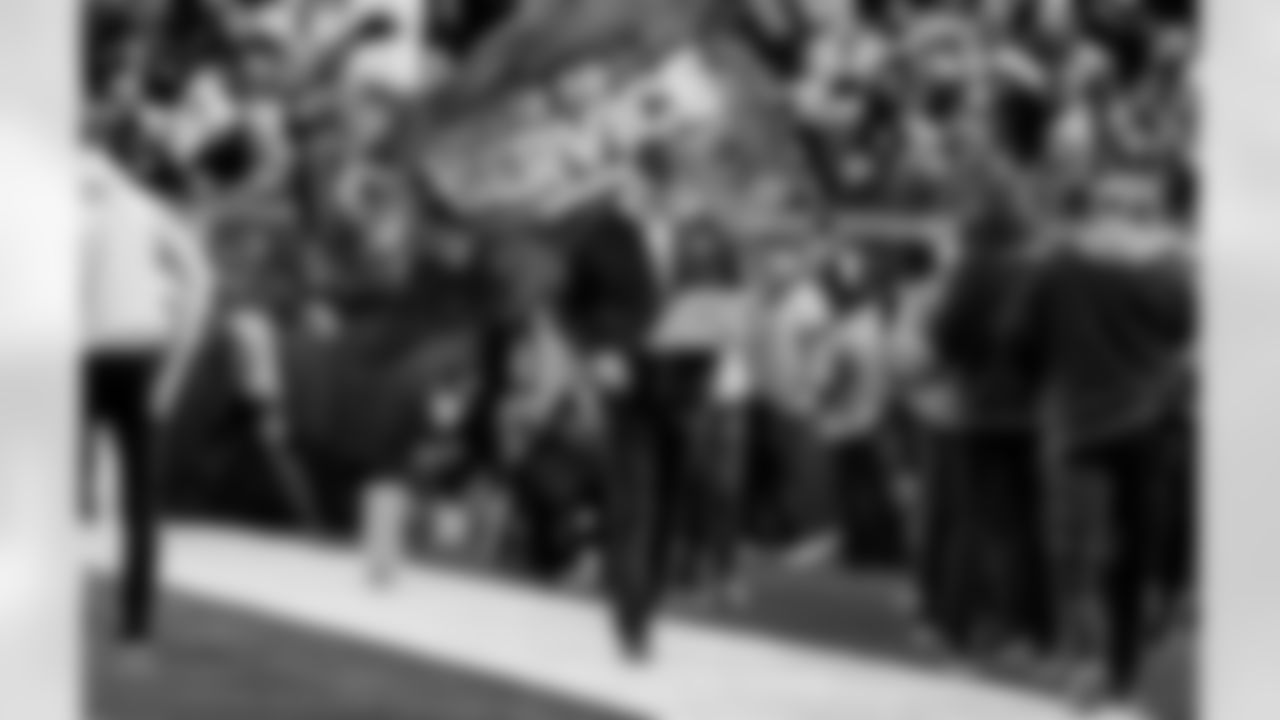 Detroit Lions head coach Dan Campbell during an NFL football game against the Philadelphia Eagles on Sunday, Nov. 16, 2025 in Philadelphia. (Jeff Nguyen/Detroit Lions via AP)