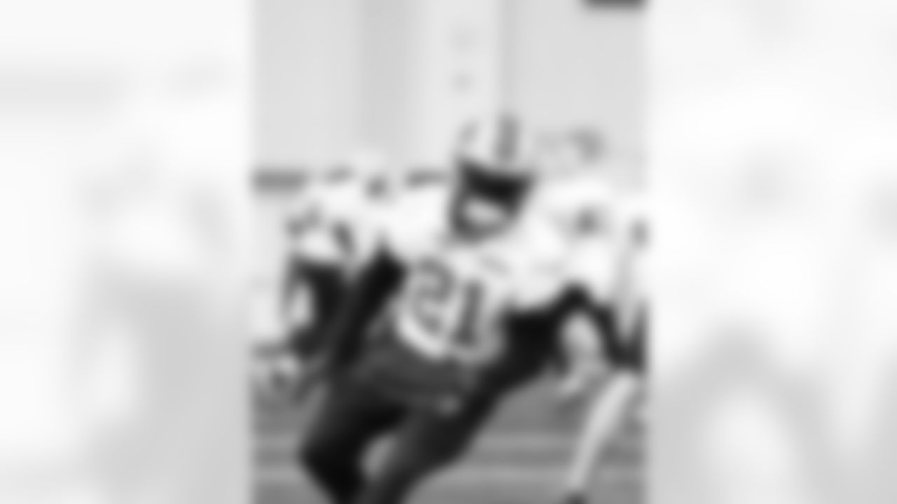 Detroit Lions cornerback Amik Robertson (21) during practice at the Meijer Performance Center on Oct. 31, 2025 in Allen Park, Mich. (Jeff Nguyen/Detroit Lions)