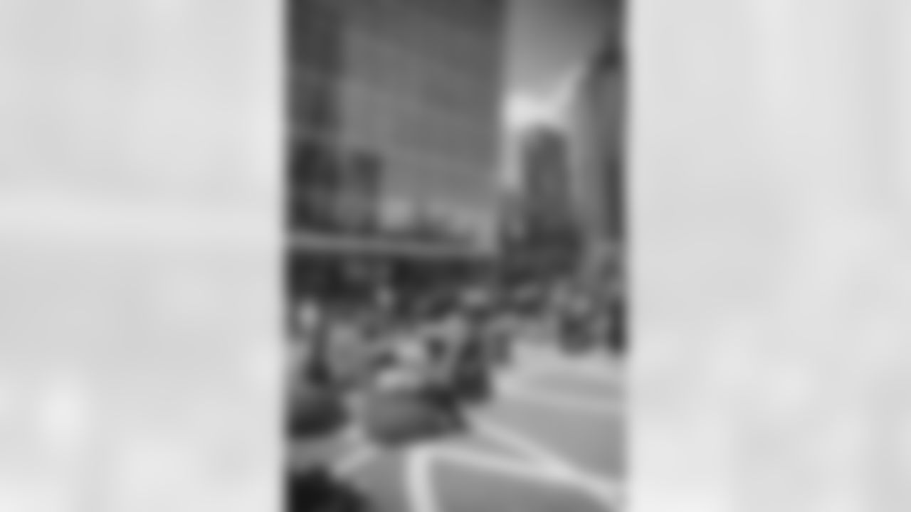 Fans attend a Thanksgiving game watch party on Thursday, Nov. 27, 2025 in São Paulo, Brasil. (Gabriel Alacette/Detroit Lions via AP)