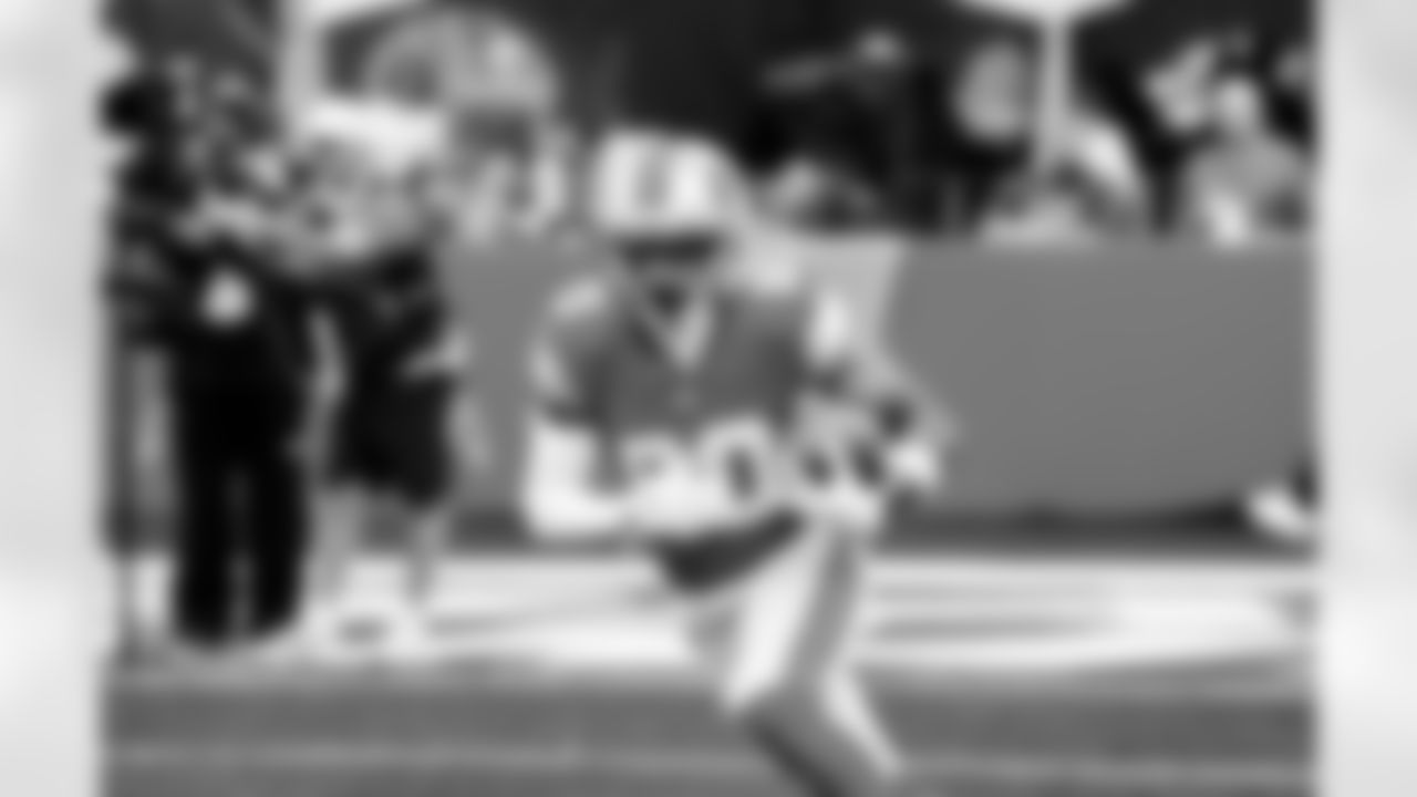 Detroit Lions wide receiver Jakobie Keeney-James (80) before an NFL football game against the Los Angeles Chargers, Thursday, July 31, 2025, in Canton, Ohio. (Jeff Nguyen/Detroit Lions via AP)