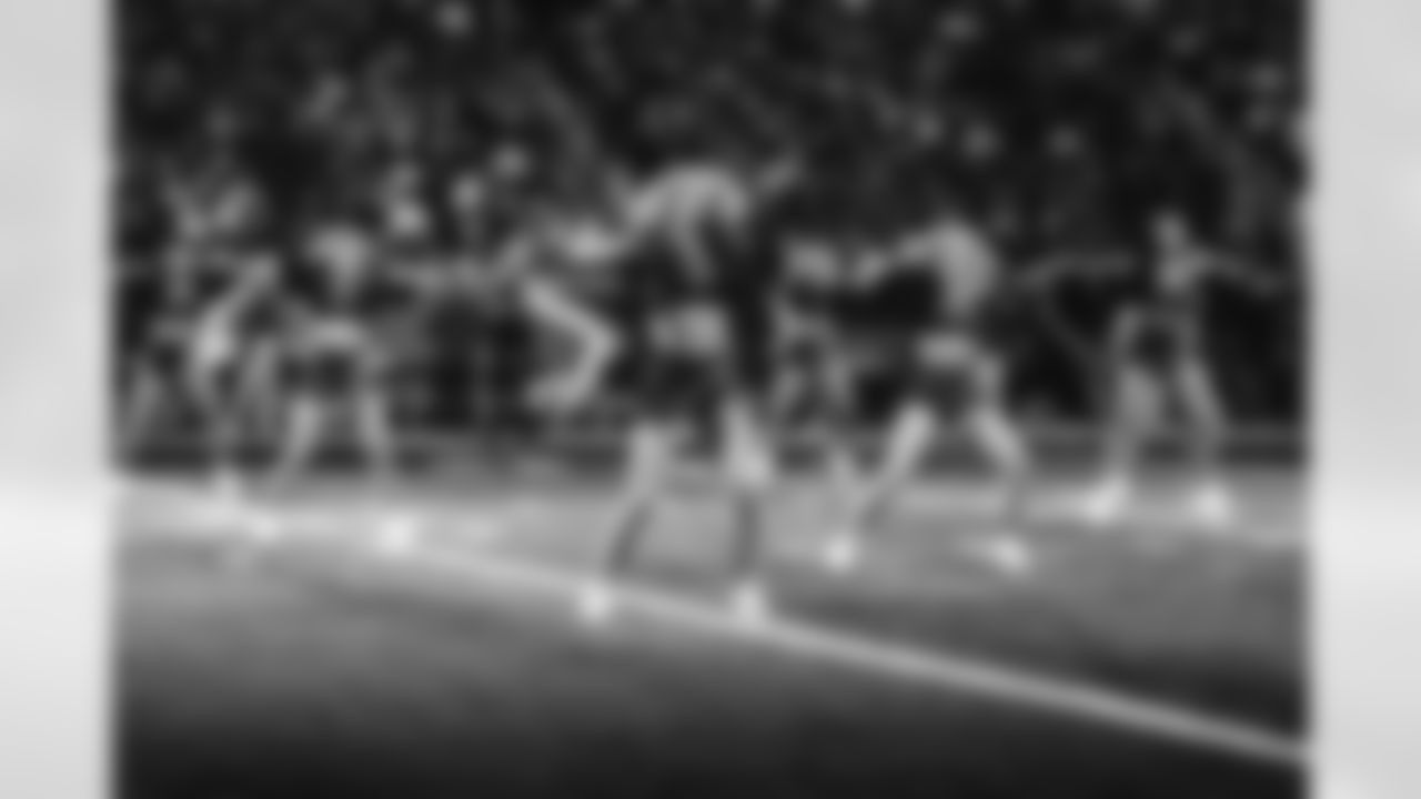 Detroit Lions Cheerleaders before an NFL football game against the New York Giants on Sunday, Nov. 23, 2025 in Detroit. (Stephanie VanWagoner/Detroit Lions)