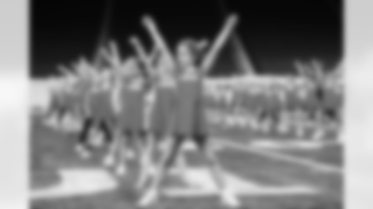 Participants during the junior cheer clinic at Ford Field on Dec. 7, 2025 in Detroit. (Mike Ferdinande/Detroit Lions)