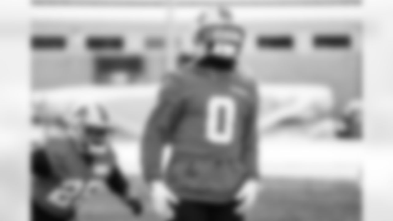 Detroit Lions running back Jahmyr Gibbs (0) during practice at the Meijer Performance Center on Jan. 2, 2026 in Allen Park, Mich. (Jeff Nguyen/Detroit Lions)