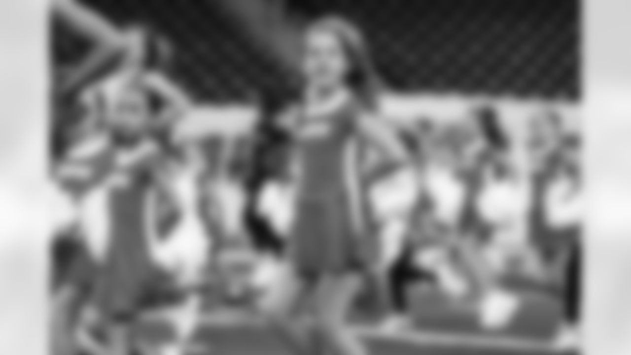 Participants during the junior cheer clinic at Ford Field on Dec. 7, 2025 in Detroit. (Mike Ferdinande/Detroit Lions)