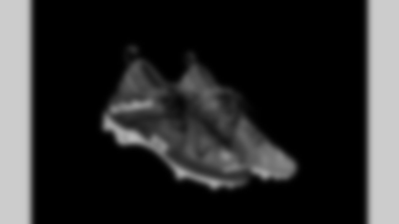 Cleats belonging to Detroit Lions defensive lineman Roy Lopez (51) photographed at the Meijer Performance Center on Nov. 12, 2025 in Allen Park, Mich. (Jeff Nguyen/Detroit Lions)