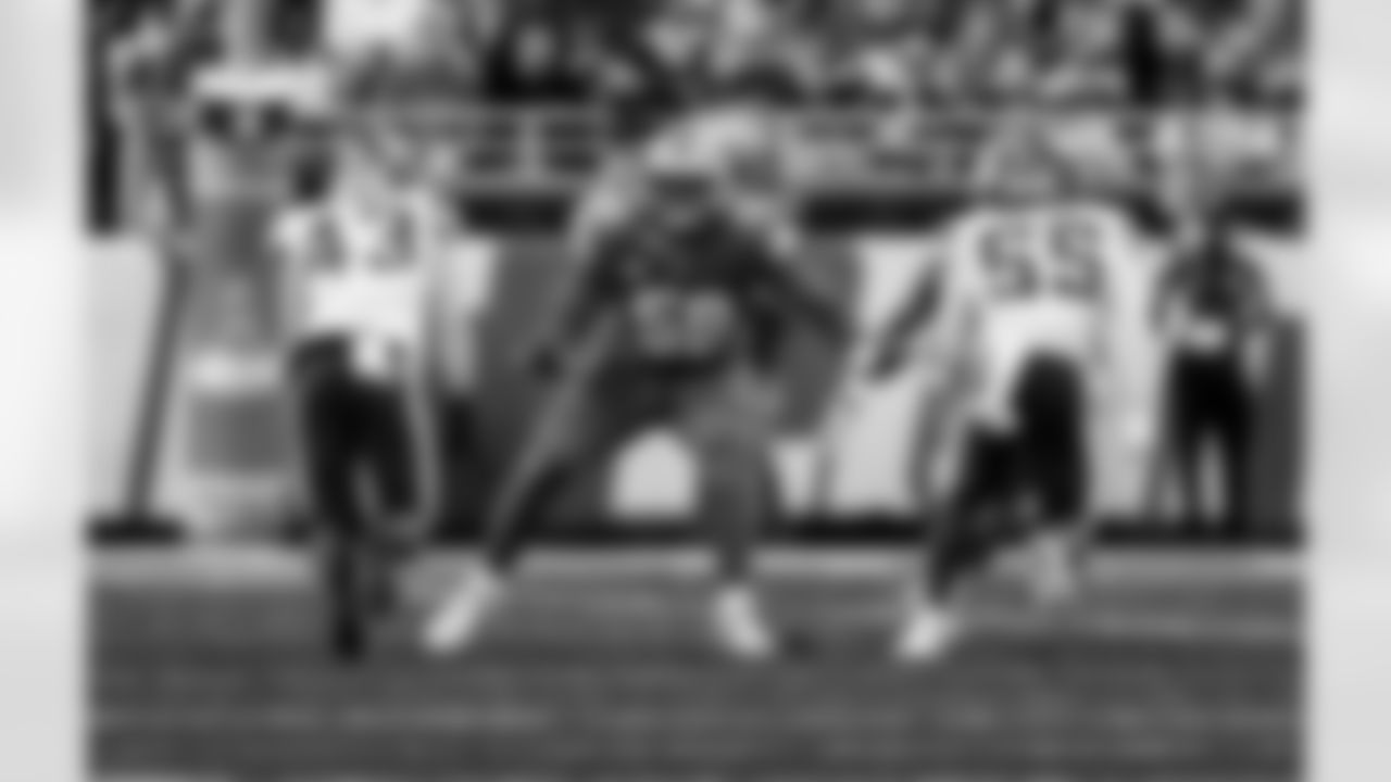 Detroit Lions tackle Penei Sewell (58) during an NFL football game against the Minnesota Vikings on Sunday, Nov. 2, 2025 in Detroit. (Jeff Nguyen/Detroit Lions via AP)