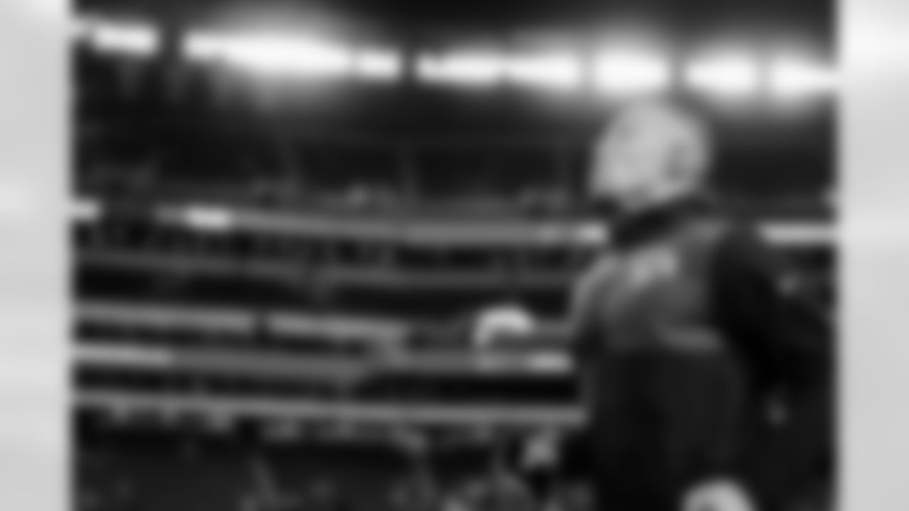 Detroit Lions wide receiver Amon-Ra St. Brown (14) before an NFL football game against the Philadelphia Eagles on Sunday, Nov. 16, 2025 in Philadelphia. (Jeff Nguyen/Detroit Lions via AP)