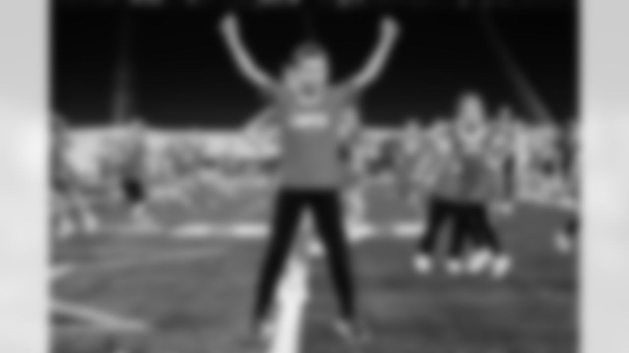 Participants during the junior cheer clinic at Ford Field on Dec. 7, 2025 in Detroit. (Mike Ferdinande/Detroit Lions)