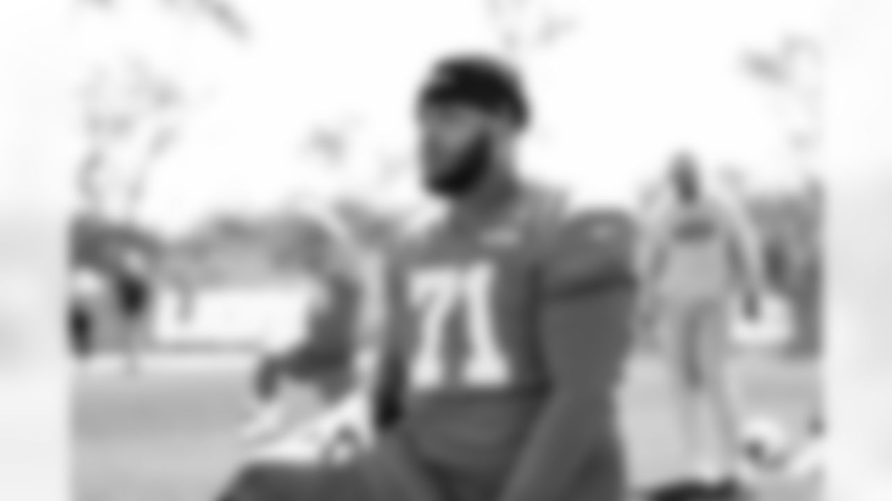 Detroit Lions offensive lineman Miles Frazier during rookie minicamp at the Meijer Performance Center on May 9, 2025 in Allen Park, Mich. (Jeff Nguyen/Detroit Lions)