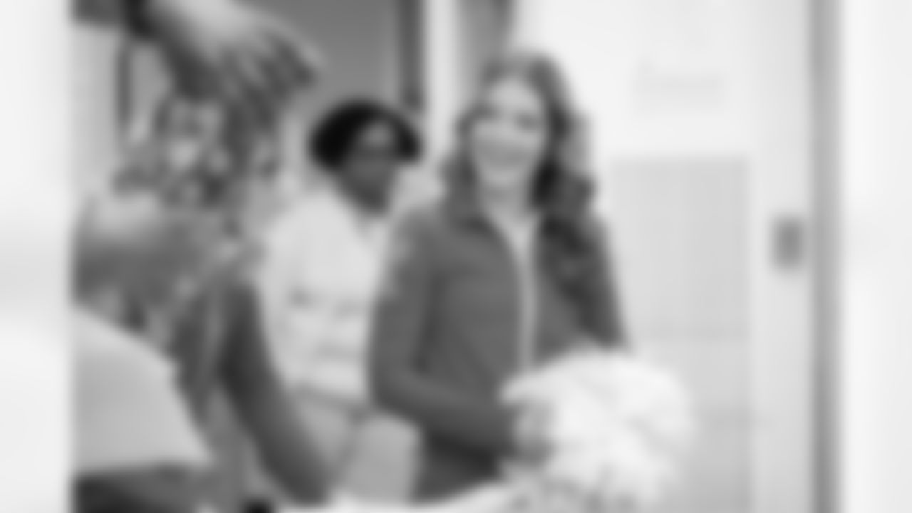 Detroit Lions Cheerleaders smiling during the Presents from the Pride event at Detroit Lions Academy on Dec. 16, 2025 in Detroit. (Izzy Rincon/Detroit Lions)