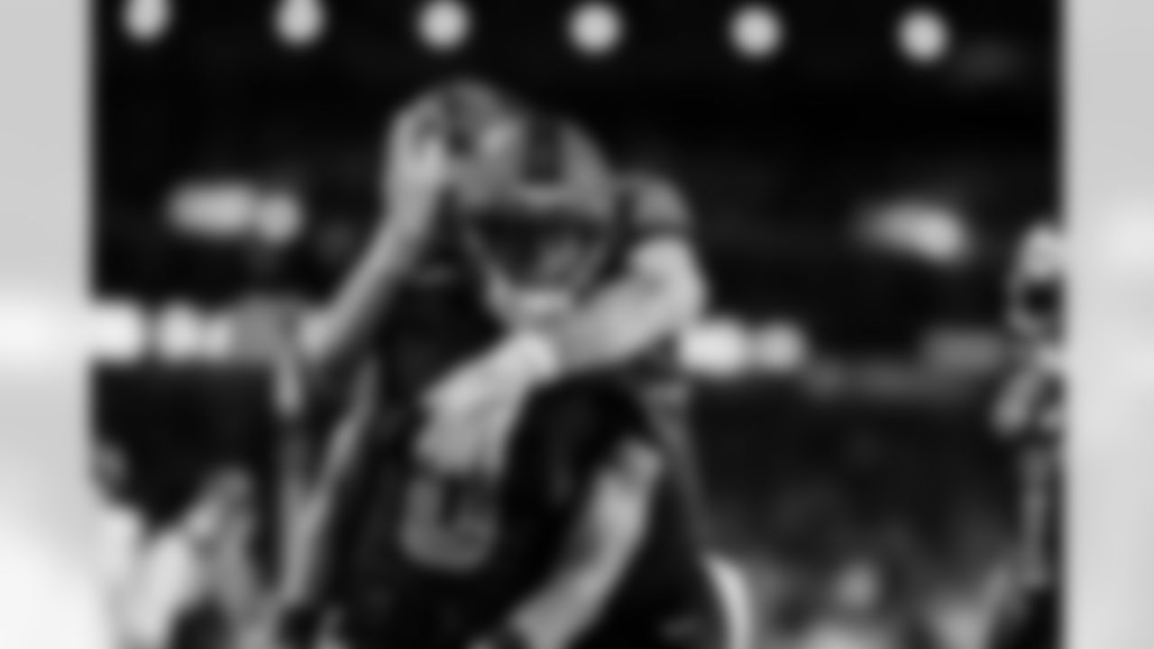 Detroit Lions running back Jahmyr Gibbs (0) scores a touchdown during an NFL football game against the New York Giants on Sunday, Nov. 23, 2025 in Detroit. (Jeff Nguyen/Detroit Lions via AP)