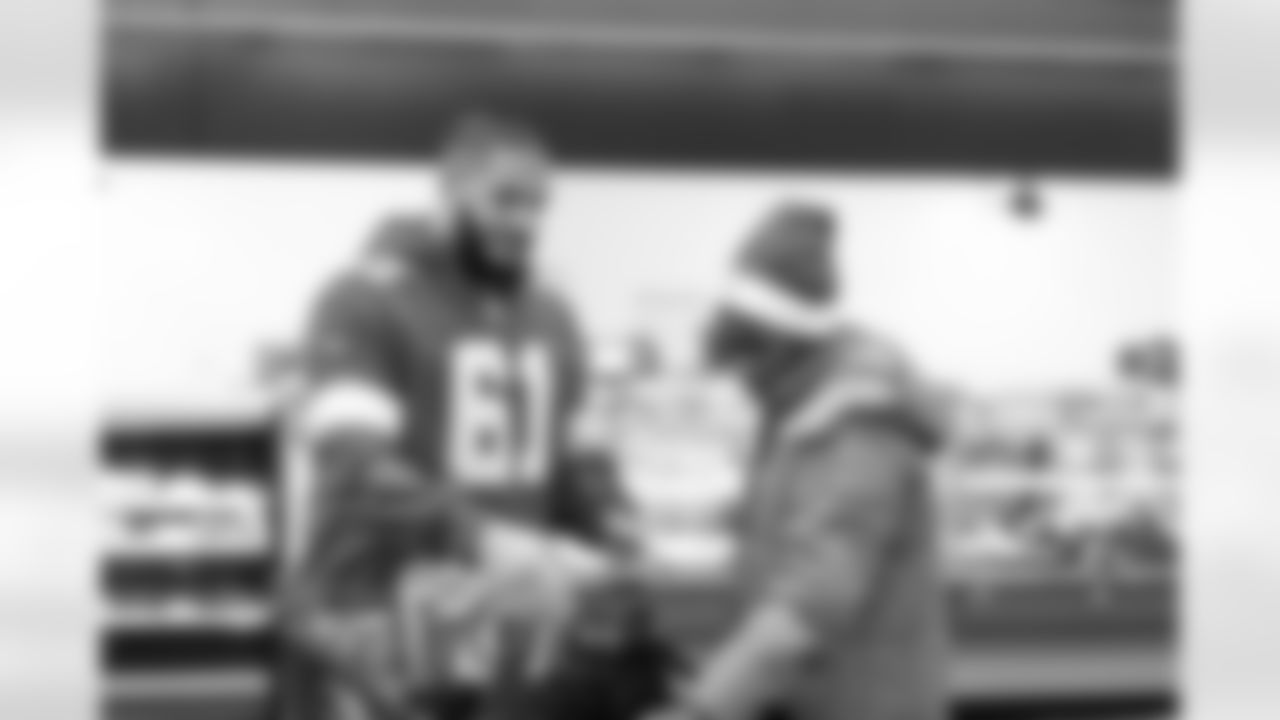 Detroit Lions edge rusher Ahmed Hassanein (61) during Shop with a Lion at Meijer on Dec. 8, 2025 in Detroit. (Stephanie VanWagoner/Detroit Lions)