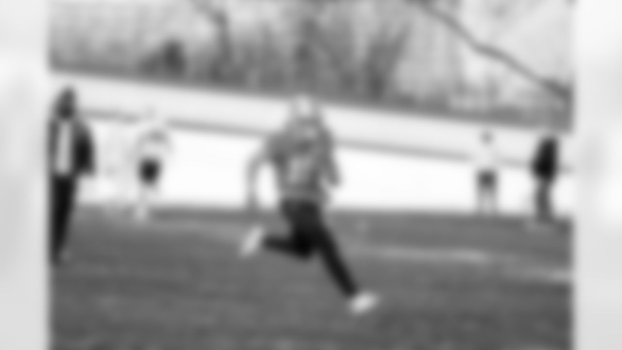 Detroit Lions wide receiver Isaac TeSlaa (18) during practice at the Meijer Performance Center on Jan. 1, 2026 in Allen Park, Mich. (Jeff Nguyen/Detroit Lions)