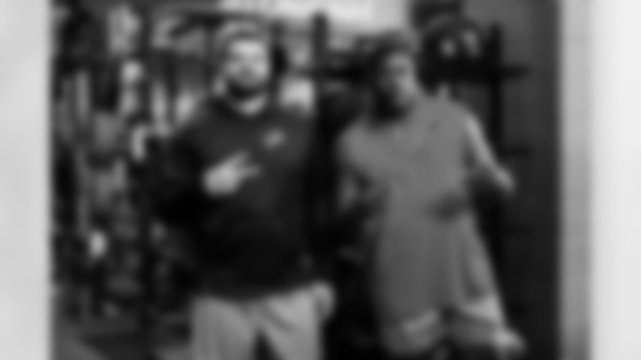 Detroit Lions defensive lineman Pat O'Connor (95) and Detroit Lions defensive lineman Brodric Martin (99) during offseason workouts at the Meijer Performance Center on April 24, 2025 in Allen Park, Mich. (Jeff Nguyen/Detroit Lions)