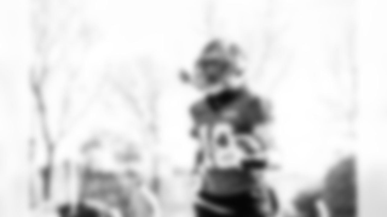 Detroit Lions wide receiver Dominic Lovett (19) during practice at the Meijer Performance Center on Nov. 14, 2025 in Allen Park, Mich. (Josh Mandujano/Detroit Lions)