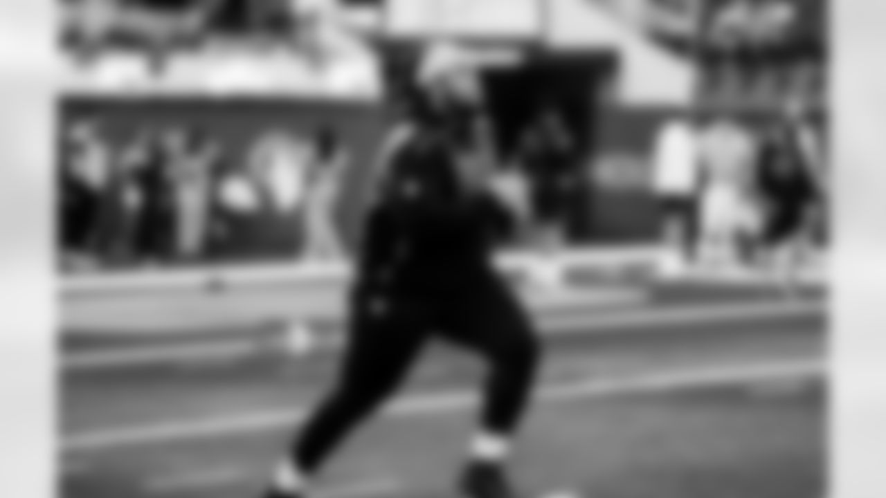 Detroit Lions defensive lineman Tyleik Williams (91) before an NFL football game against the Los Angeles Rams on Sunday, Dec. 14, 2025 in Inglewood, Calif. (Jeff Nguyen/Detroit Lions via AP)