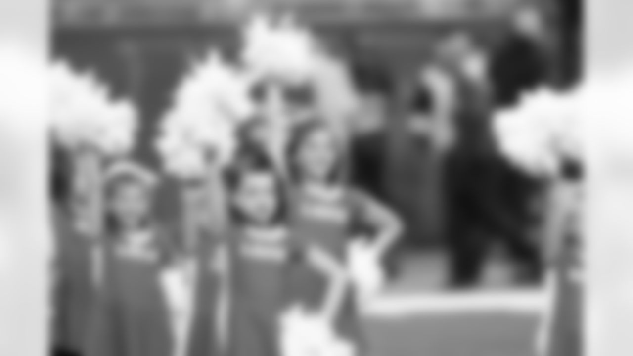 Detroit Lions Junior Cheer Clinic performs at halftime during an NFL football game against the Pittsburgh Steelers on Sunday, Dec. 21, 2025 in Detroit. (Jeff Nguyen/Detroit Lions via AP)