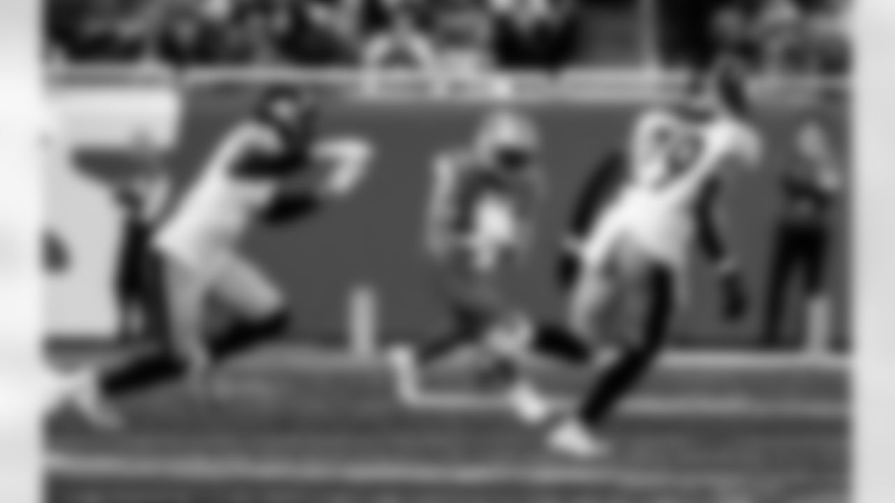 Detroit Lions wide receiver Kalif Raymond (11) during an NFL football game against the Pittsburgh Steelers on Sunday, Dec. 21, 2025 in Detroit. (Jeff Nguyen/Detroit Lions via AP)