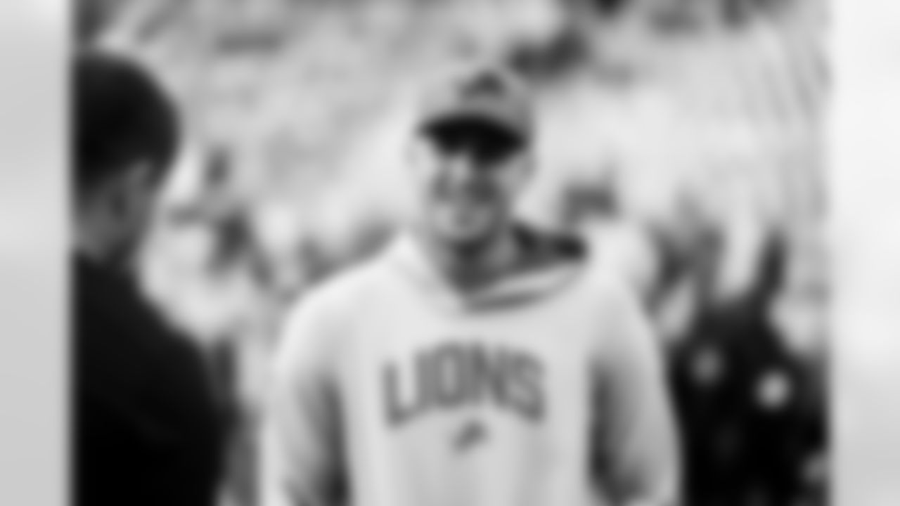 Detroit Lions quarterback Jared Goff (16) before an NFL football game against the Washington Commanders on Sunday, Nov. 9, 2025 in Landover, Md. (Jeff Nguyen/Detroit Lions via AP)