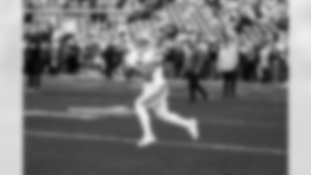 Detroit Lions running back Craig Reynolds (13) before an NFL football game against the Washington Commanders on Sunday, Nov. 9, 2025 in Landover, Md. (Jeff Nguyen/Detroit Lions via AP)