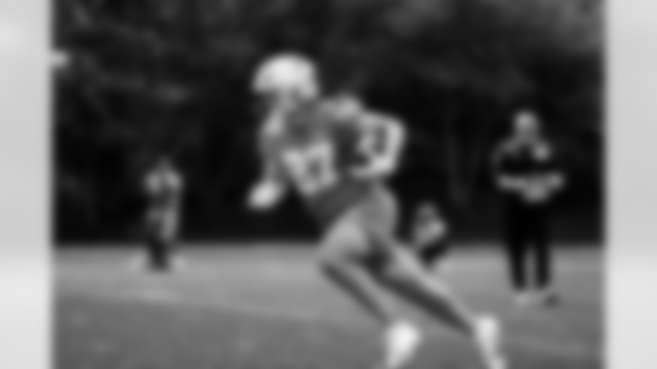 Detroit Lions tight end Sam LaPorta (87) during OTAs at the Meijer Performance Center on May 30, 2025 in Allen Park, Mich. (Jeff Nguyen/Detroit Lions)