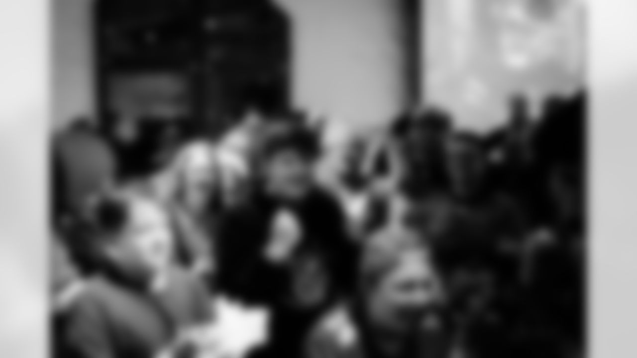 Fans attend a Thanksgiving game watch party on Thursday, Nov. 27, 2025 in Cologne, Germany. (Felix Lindenbeck/Detroit Lions via AP)