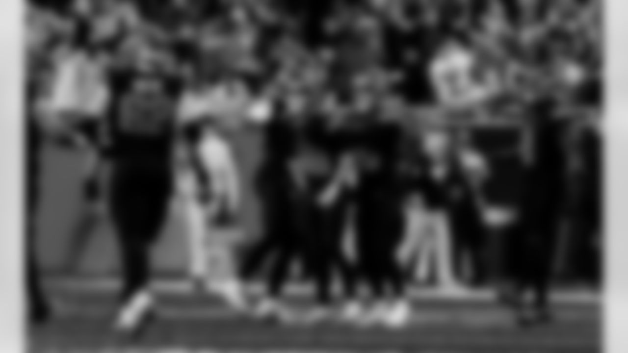 Detroit Lions kicker Jake Bates (39) and Detroit Lions long snapper Hogan Hatten (49) celebrate after a made field goal during an NFL football game against the New York Giants on Sunday, Nov. 23, 2025 in Detroit. (Jeff Nguyen/Detroit Lions via AP)