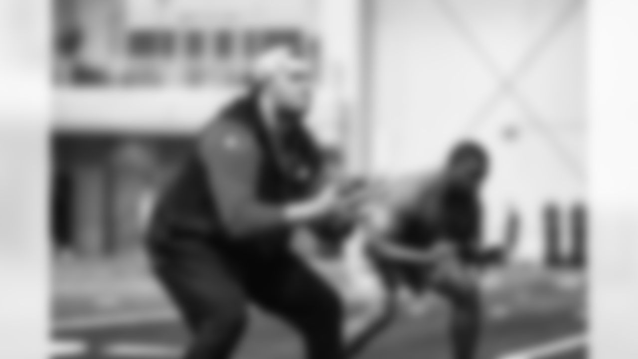 Detroit Lions offensive lineman Colby Sorsdal (75) during offseason workouts at the Meijer Performance Center on May 6, 2025 in Allen Park, Mich. (Jeff Nguyen/Detroit Lions)