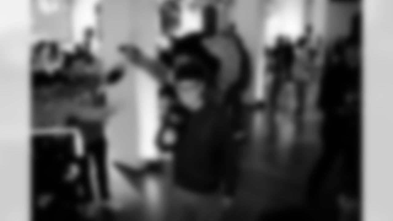 Fans attend a Thanksgiving game watch party on Thursday, Nov. 27, 2025 in Cologne, Germany. (Felix Lindenbeck/Detroit Lions via AP)