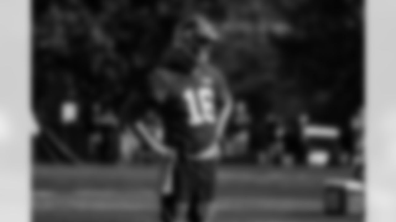 Detroit Lions quarterback Jared Goff (16) during practice at the Meijer Performance Center on Oct. 16, 2025 in Allen Park, Mich. (Jeff Nguyen/Detroit Lions)