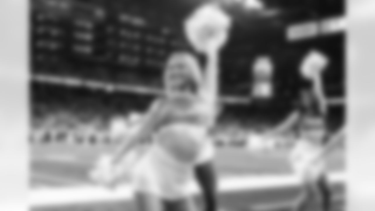 Detroit Lions Cheerleaders perform during an NFL football game against the Dallas Cowboys on Thursday, Dec. 4, 2025 in Detroit. (Mike Ferdinande/Detroit Lions)