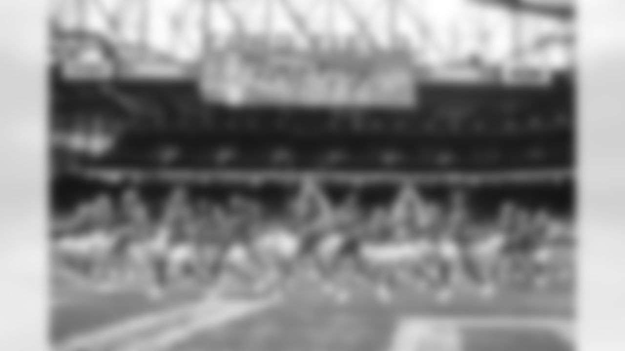 Detroit Lions Cheerleaders perform during an NFL football game against the Miami Dolphins on Saturday, Aug. 16, 2025 in Detroit. (Mike Ferdinande/Detroit Lions)