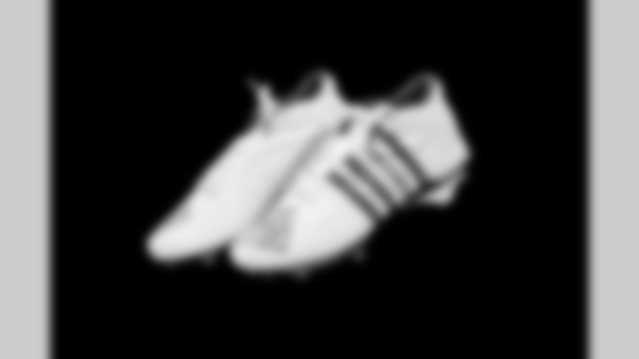 Cleats belonging to Detroit Lions defensive lineman DJ Reader (98) photographed at the Meijer Performance Center on Nov. 12, 2025 in Allen Park, Mich. (Jeff Nguyen/Detroit Lions)