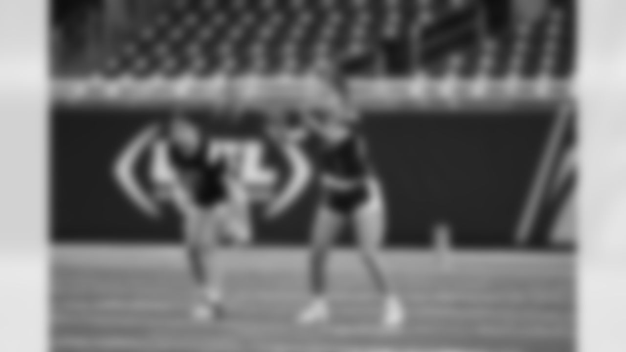 Lapeer (#4) v L'anse Cruse North (#5) during the Michigan Girls High School Flag Football state championship at Ford Field on June 1, 2025 in Detroit. (Carl Jones II/Detroit Lions)