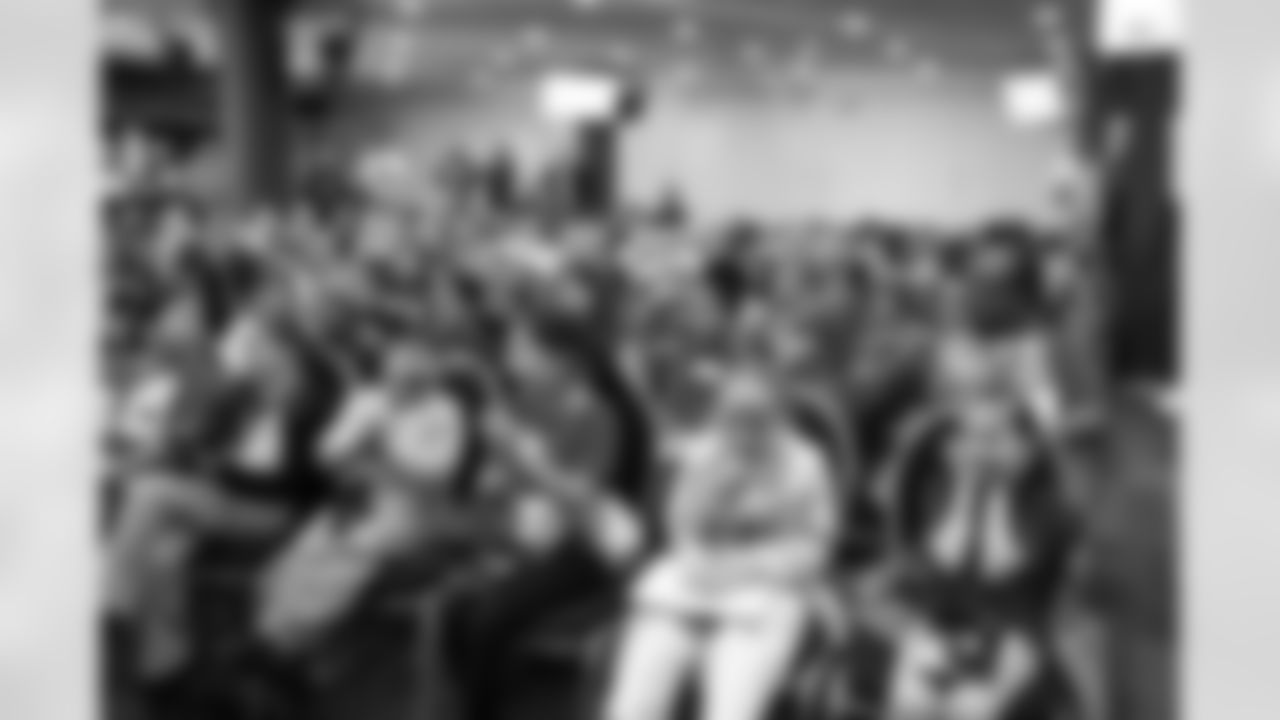 Students excited for the event to begin during the One Pride Literacy Fest at Ford Field on Oct. 28, 2025 in Detroit. (Steven Stark/Detroit Lions)